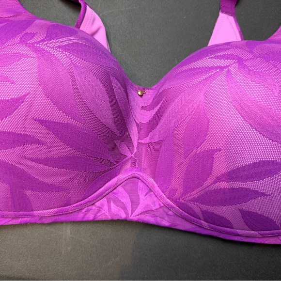 NWT Cacique Backsmoothing Lightly Lined No Wire Bra Purple 40F - Picture 3 of 9